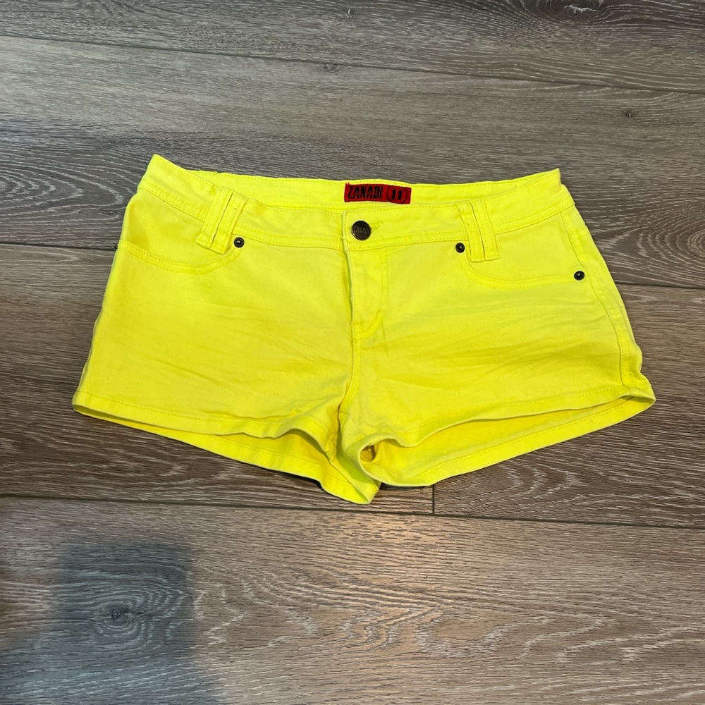 Zanadi Bright Yellow Jean Shorts